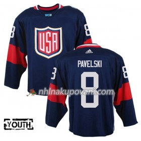 USA Dresy Joe Pavelski 8 Světový pohár v ledním hokeji 2016 Modrá Premier - Dětské